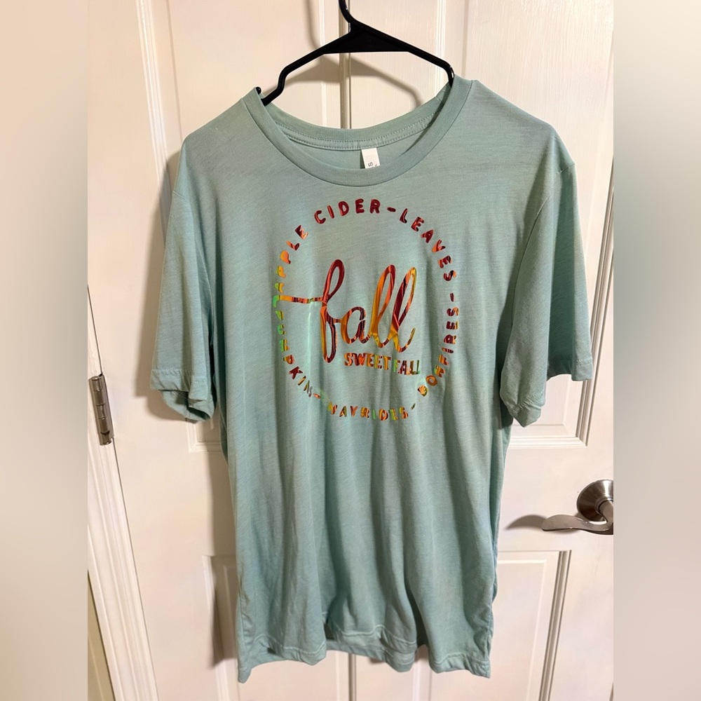 Bella Canvas Light Green Fall Graphic Tee